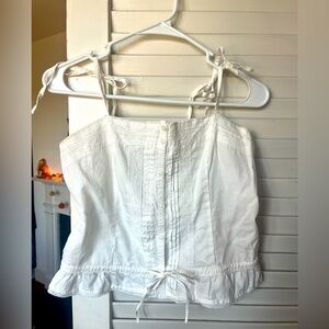 Brandy Meville White Cotton Top
